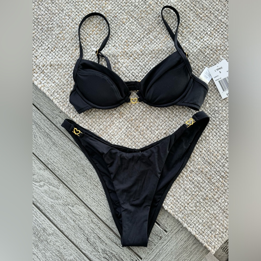 NWT L Space Black Bikini Set